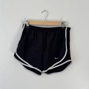 Nike Women's Black Athletic Shorts with White Trim